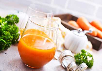 Carrot and pineapple juice