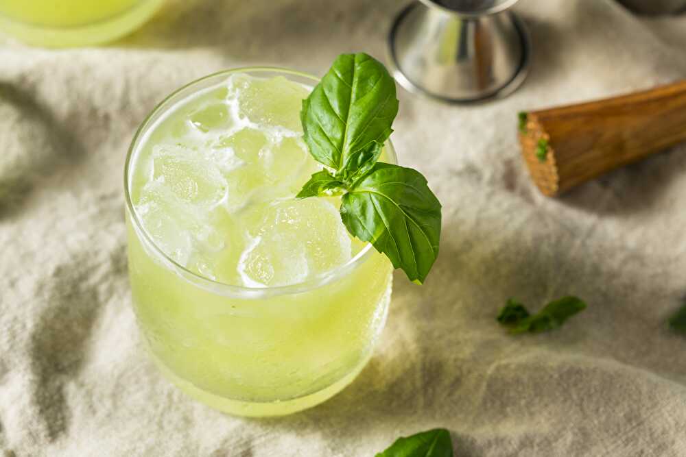 image Gin and lemon basil