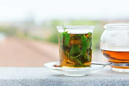 Green tea with mint