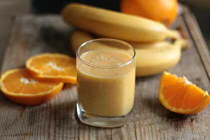 Orange banana wine smoothie