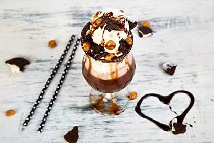 Ultra chocolate and gourmet milkshake