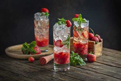 Virgin Mojito with Strawberry