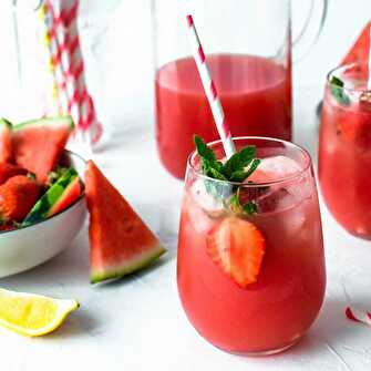 Watermelon and Strawberry Lemonade