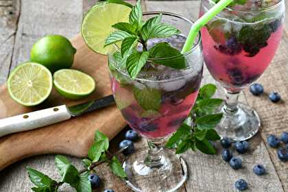 Refreshing Blueberry Mojito