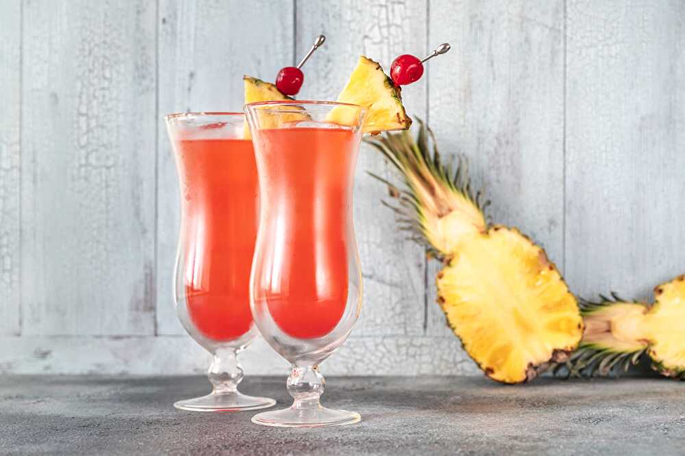 image Refreshing Non-Alcoholic Pineapple, Lemon, Orange, and Grenadine Mix