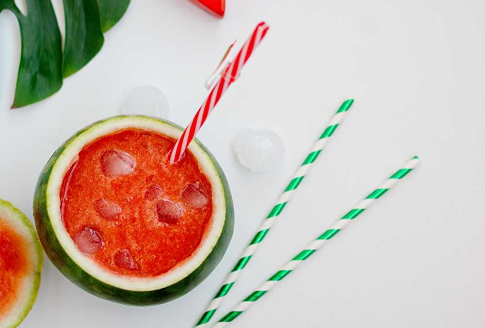 image Tropical Punch in a Watermelon Bowl