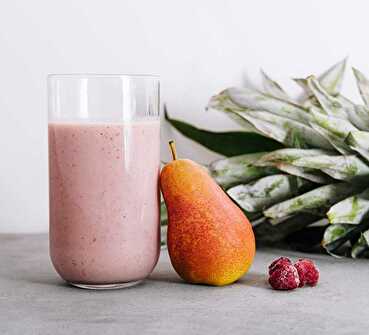 Pear-Pineapple-Raspberry Smoothie