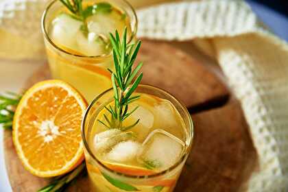 Stylish Orange and Rosemary Iced Tea