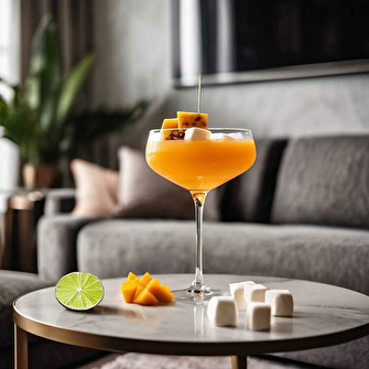 Mango, Passion Fruit, and Marshmallow Alcohol-Free Cocktail