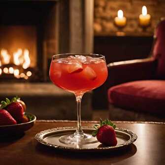 Strawberry-Passion Fruit Vodka Cocktail