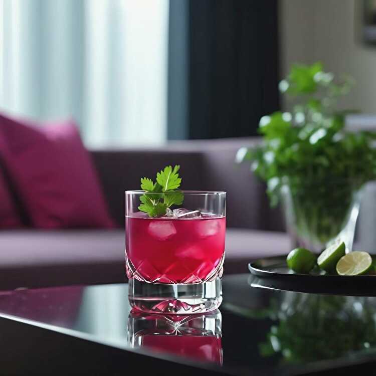 image Exotic Non-Alcoholic Guava-Raspberry Cocktail